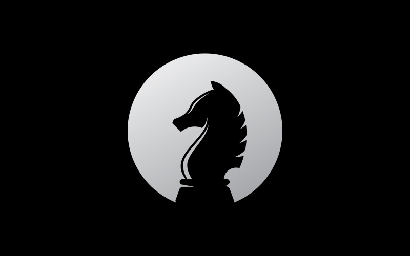 Schaakridder rol logo vector, Schaakstuk vector iconen 7