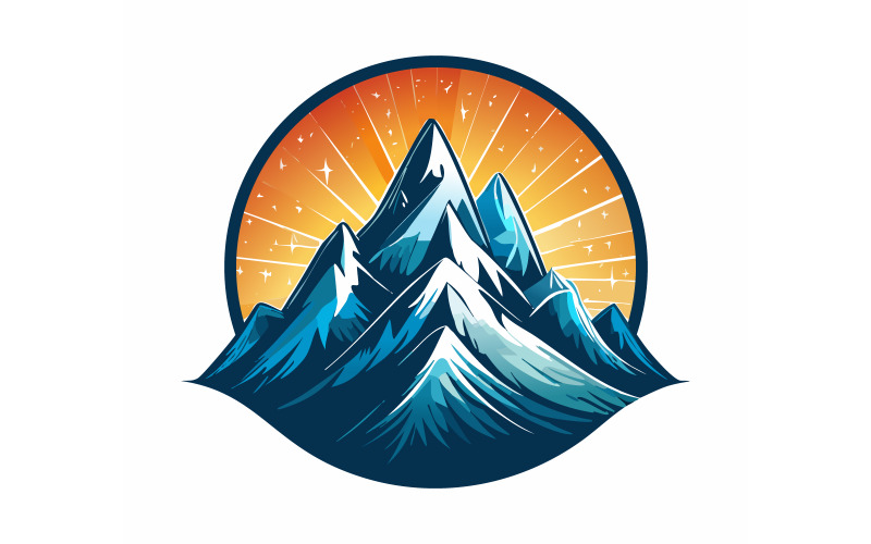 Minimalist mountain logo design. Sports concept logo design