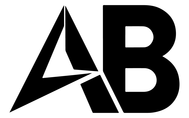 Иллюстрация дизайна логотипа с буквой AB
