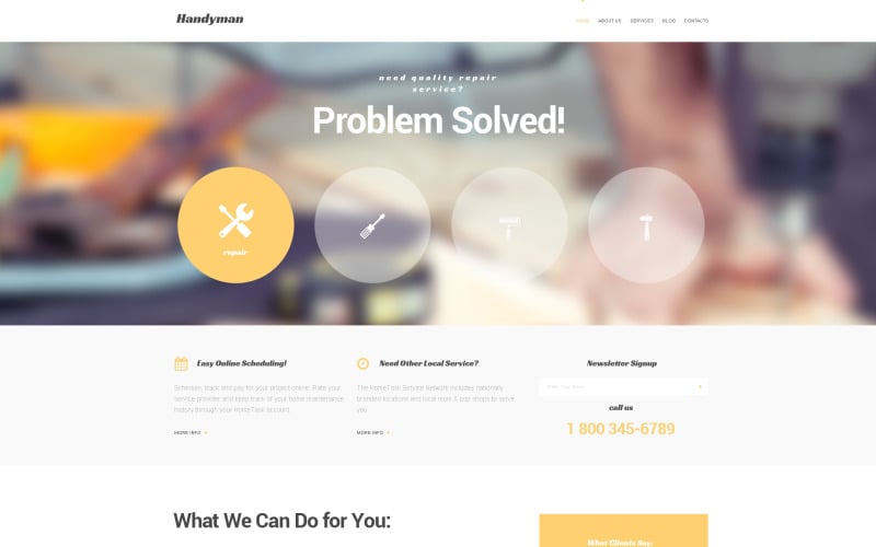 handymans promotion wordpress тема