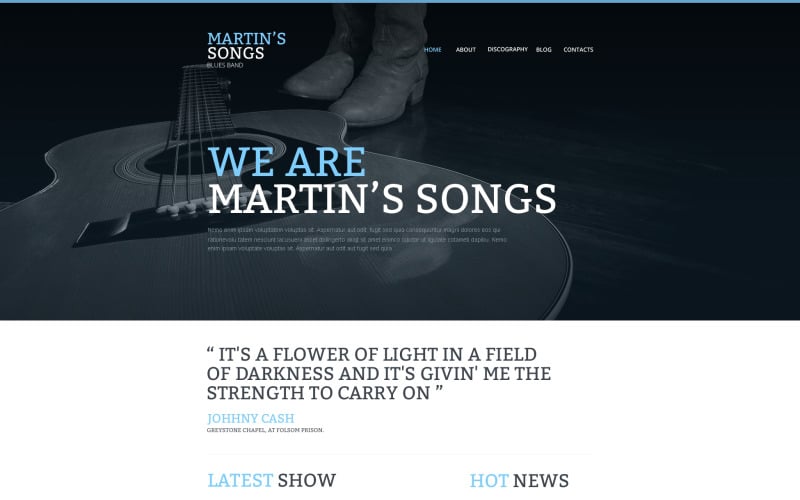 адаптивный шаблон сайта музыкальной группы