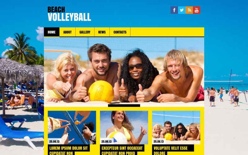волейбол moto cms html шаблон