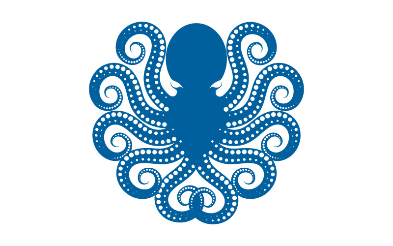 Animale pericoloso del polpo di mare icona vettoriale illustrazione modello di progettazione v.2