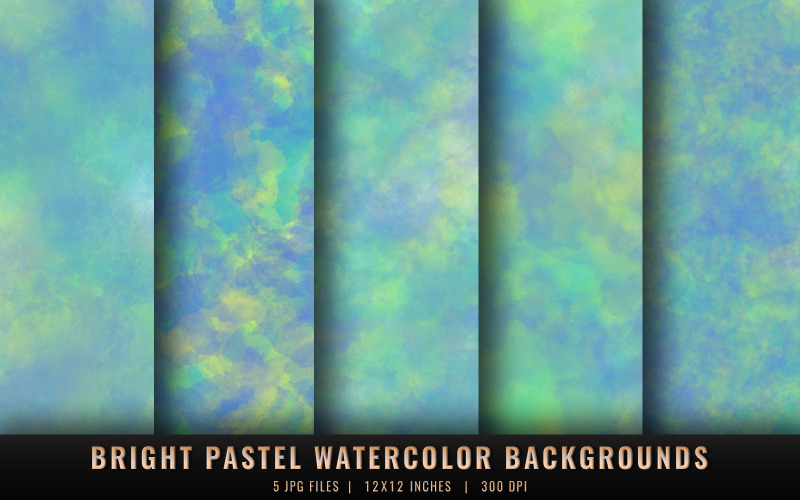 Fondos de acuarela en tonos pastel brillantes