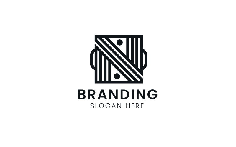 N harfi monoline iş logosu-655