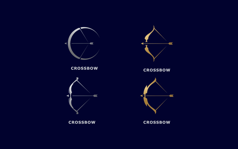 Crossbow logo template, simple archery logo 14