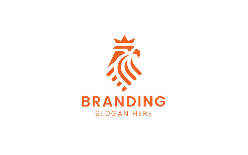 Logotipo vectorial de corona de pájaro águila-667