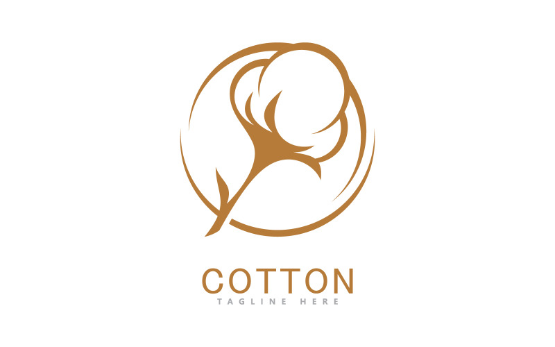 Design de modelo de logotipo de algodão 12