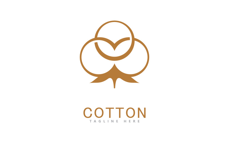 Modello di progettazione vettoriale del logo di cotone 6
