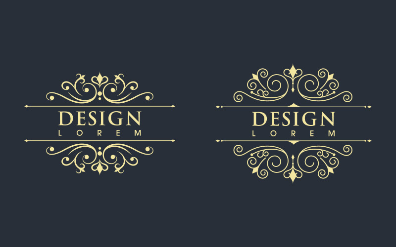 Beleza Vintage fronteira linha modelo vetor ilustração design v.4