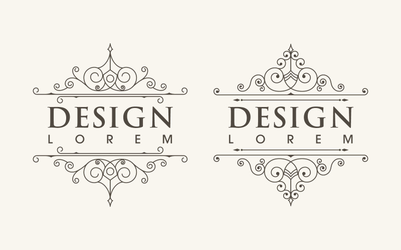 Bellezza Vintage confine modello illustrazione vettoriale design v.6