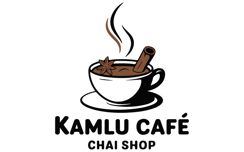 Design logotyp för chai shop illustration
