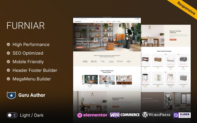 Furniar - тема WooCommerce для мебели и интерьера