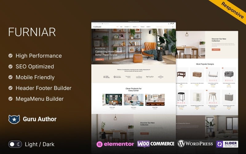 Furniar - тема WooCommerce для меблів та інтер'єру