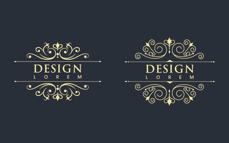 Krása Vintage hraniční čára Šablona vektorové ilustrace design v.4