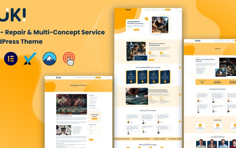 Kuki | Reparation & Multi-Concept Service WordPress-tema