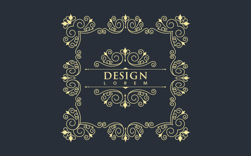 Modèle de bordure de beauté vintage illustration vectorielle design v.5