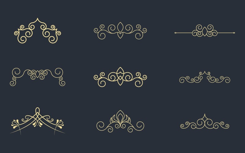 Szablon linii granicznej w stylu vintage, ilustracja wektorowa, projekt v.5
