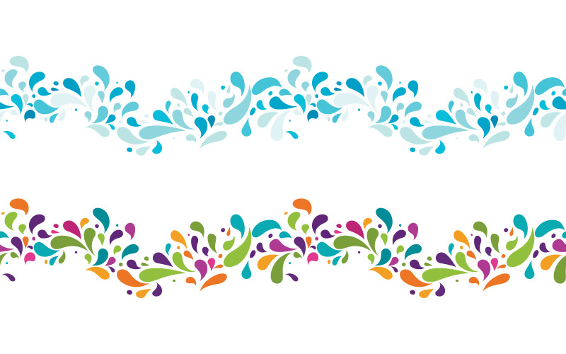 Wasserwellen-Spritzsymbol für Naturereignis Milchgetränk Vektorillustration Designvorlage v.6