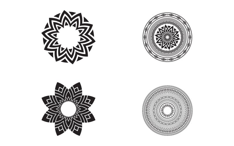 Art körkörös minta mandala formájában dekorációhoz. Díszdísz v.2