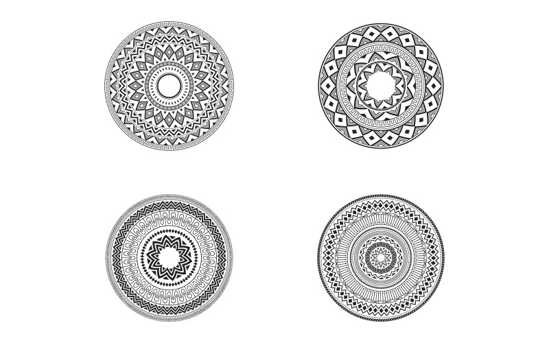 Kunst Kreisförmiges Muster in Form eines Mandalas zur Dekoration. Dekoratives Ornament v.6