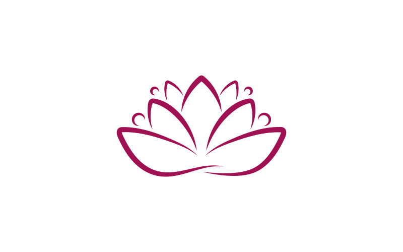 Logo del fiore di loto di bellezza logo spa vettore yoga e terapia simbolo 4