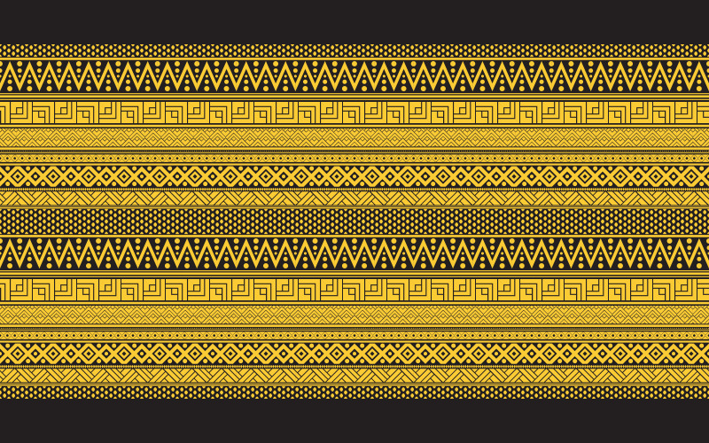 Modèle de conception artistique de motif géométrique aztèque sans couture tribal v.8