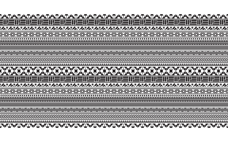 Modèle de conception d'art de motif géométrique aztèque sans couture tribal v.5