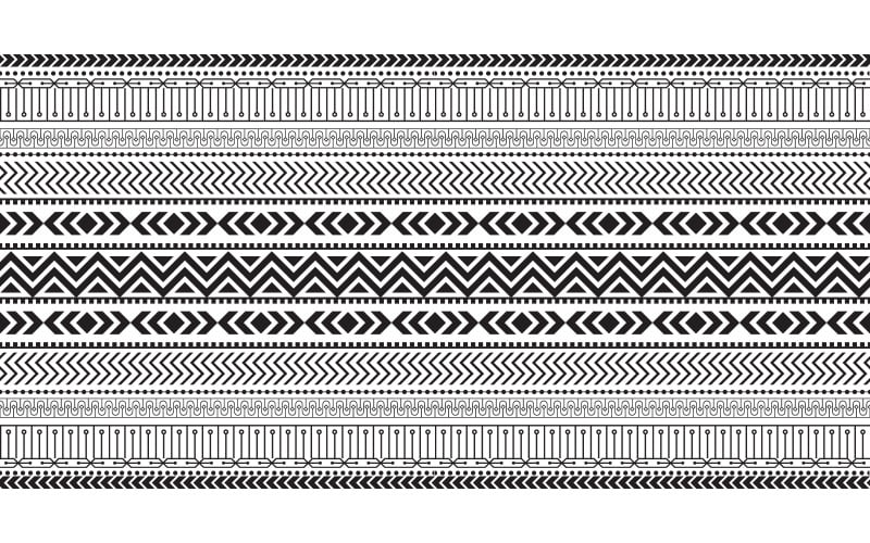 Modello di design tribale senza soluzione di continuità, etnico, geometrico, azteco, modello v.3