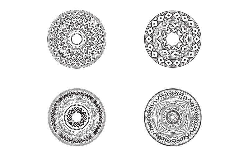 Patrón circular artístico en forma de mandala para decoración. Adorno decorativo v.6
