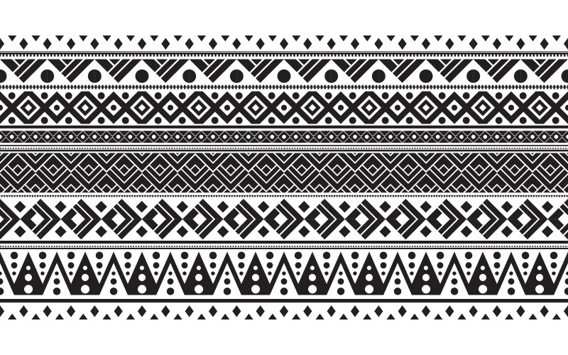 Törzsi varrat nélküli minta geometriai zökkenőmentes azték minta art design sablon v.3