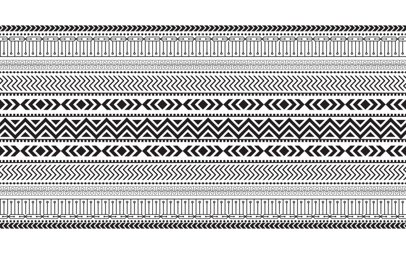 Tribal sömlösa mönster etniska geometriska sömlösa aztekiska mönster designmall v.3