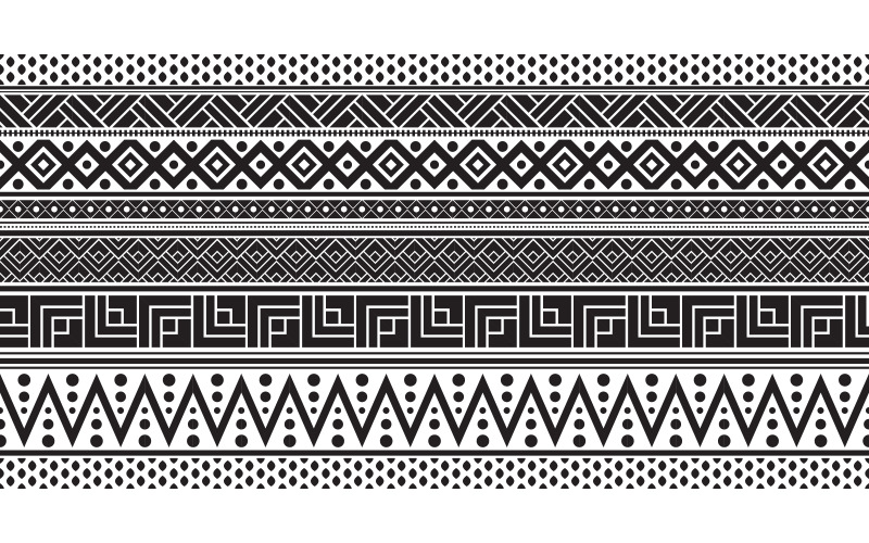 Tribal sömlöst mönster geometrisk sömlös aztekisk designmall v.1