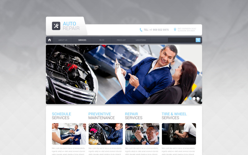 ремонт автомобилей drupal шаблон