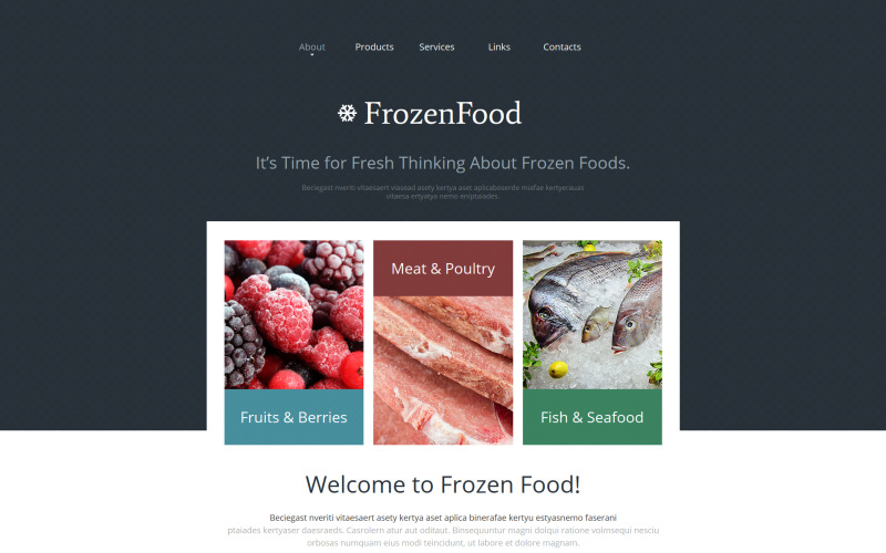 замороженные продукты moto cms html шаблон
