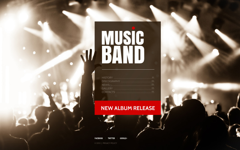 Musikband webbplats mall