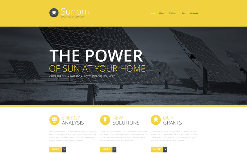 Solar Energy Responsive Website Template
