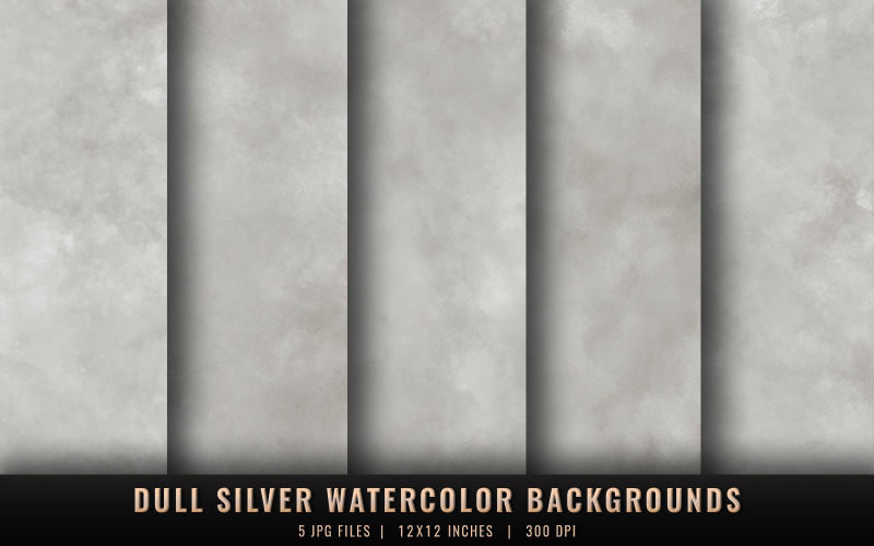 Matte silberne Aquarellhintergründe