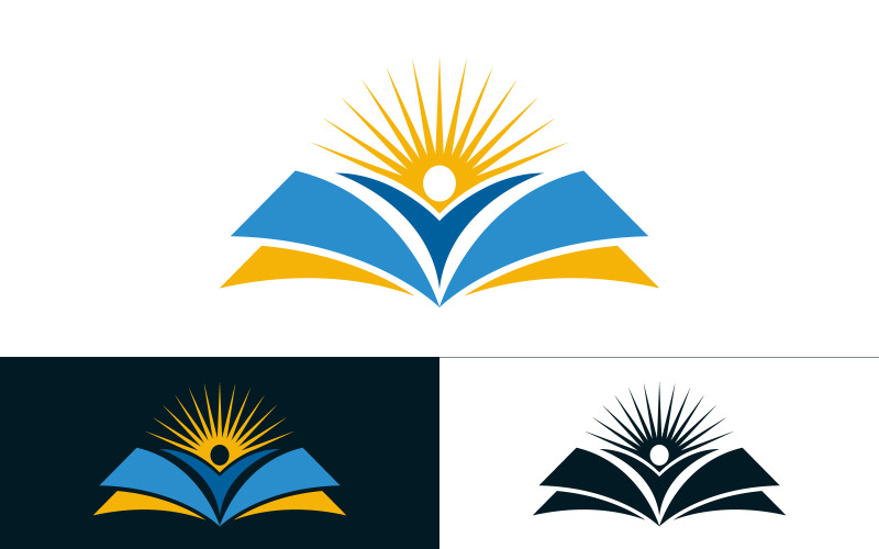 Onderwijsboek logo sjabloon vector pictogram illustratie ontwerp v.4
