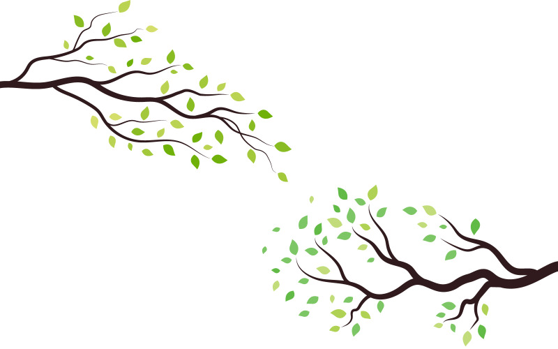 Träd eko natur gren vektor illustration designmall v.5