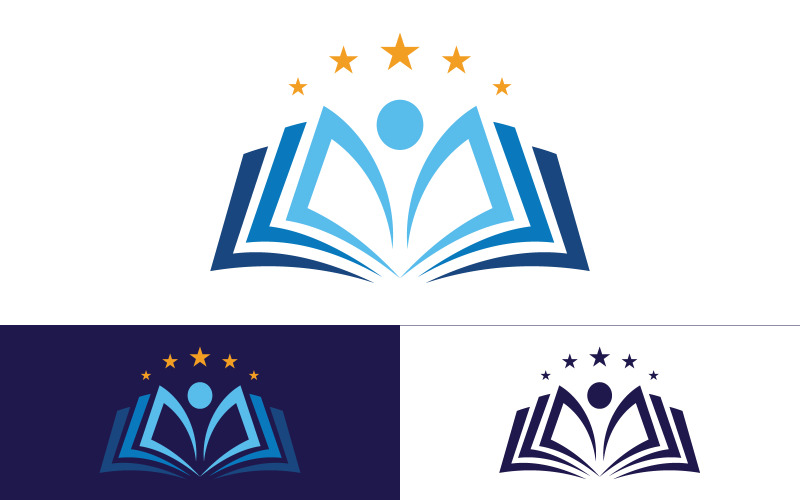 Vzdělávací kniha logo Šablona vektorové ikony ilustrace design v.22