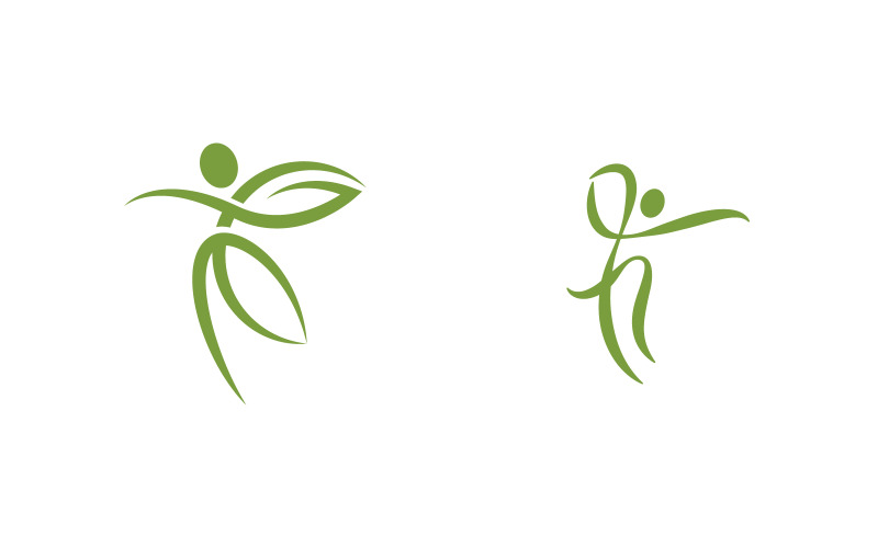 Menselijk karakter voor trainer gezond fit logo teken illustratie vector ontwerp sjabloon v.19