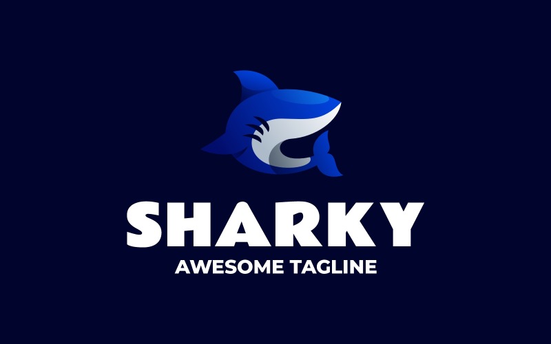 Барвистий градієнтний логотип Sharky