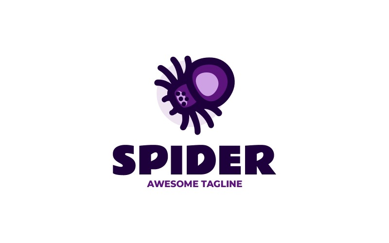 Logo de mascotte simple d'araignée 26