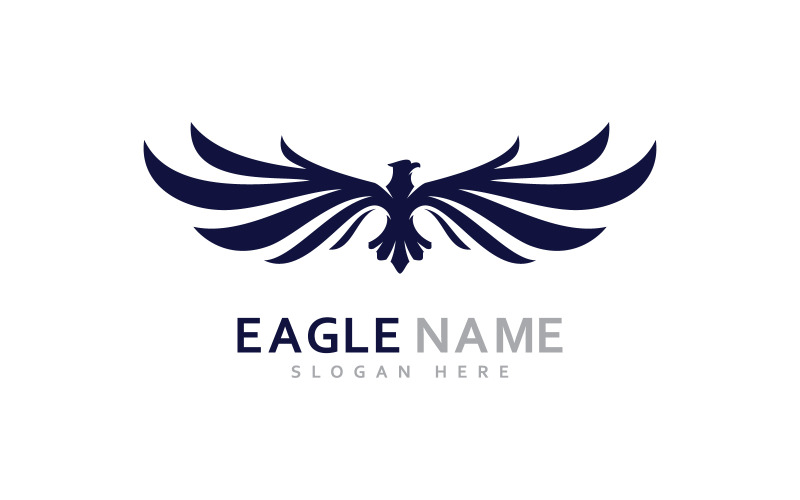 Eagle Logo Design Vector Eagle wings vector symbol Шаблон ілюстрації 3