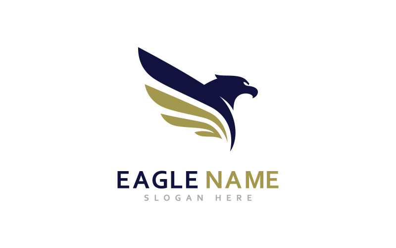 Eagle Logo Design Vector Simbolo vettoriale delle ali dell'aquila Modello illustrazione 4