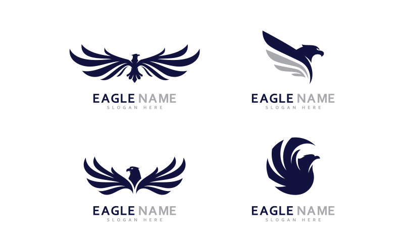 Eagle Logo Ontwerp Vector Eagle vleugels vector symbool Sjabloon illustratie 16