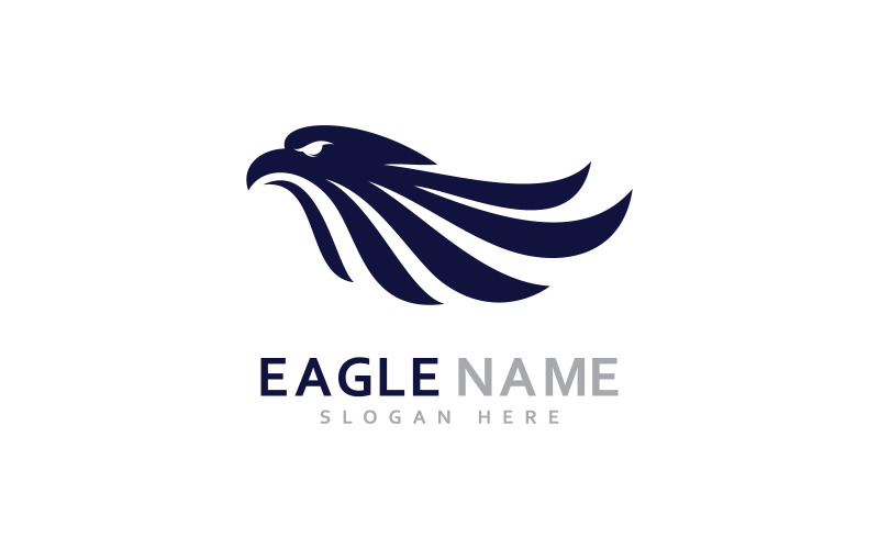 Eagle Logo Ontwerp Vector Eagle vleugels vector symbool Sjabloon illustratie 6