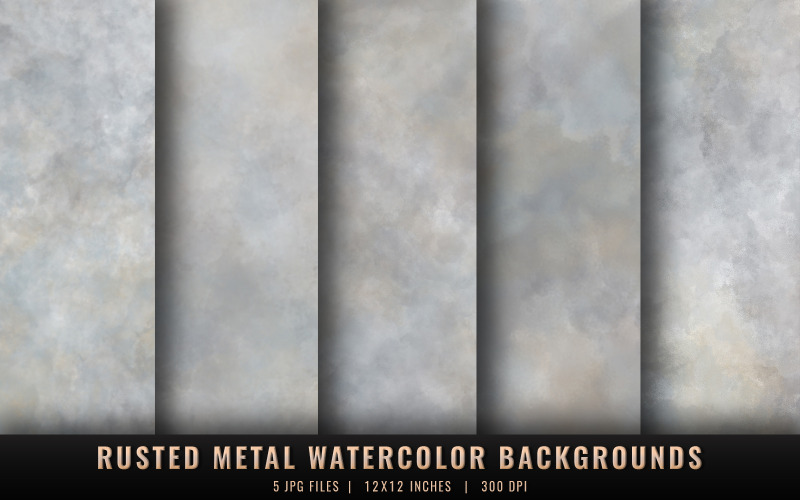 Fundos de aquarela de metal enferrujado