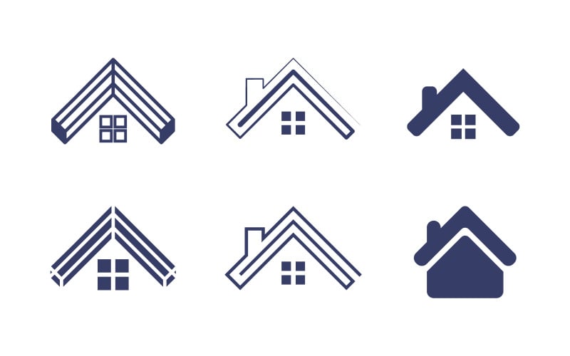 Icône de maison simple pour la conception de logos immobiliers, immobiliers et de construction